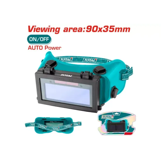 Auto darkening welding glasses