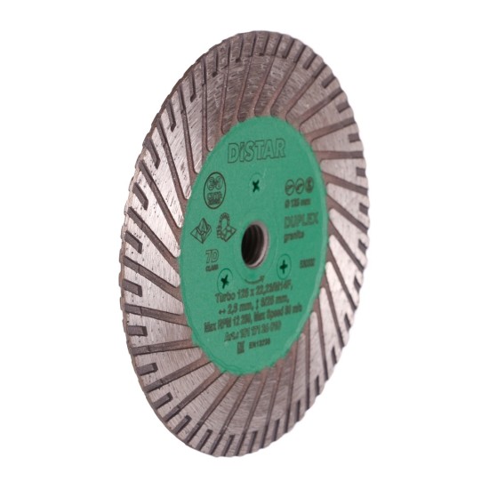 Ալմաստե կտրող սկավառակ Turbo 125 M14F Duplex 125x22.22x25x2.8mm Ալմաստե կտրող սկավառակ Turbo 125 M14F Duplex 125x22.22x25x2.8mm
