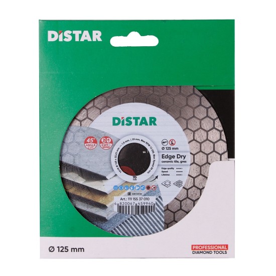 Ալմաստե կտրող սկավառակ 1A1R 125x22.22x25x1.6mm Edge Dry Ալմաստե կտրող սկավառակ 1A1R 125x22.22x25x1.6mm Edge Dry