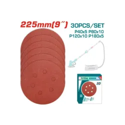 Հղկաթղթի հավաքածու օրբիտալ TOTAL TAC225030