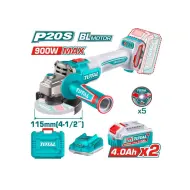 Cordless angle grinder  TOTAL TAGLI261522 20V, 115mm