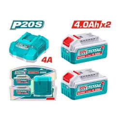 Լիթիում-իոն մարտկոցի և լիցքավորիչի հավաքածու Total TFBCPK2013