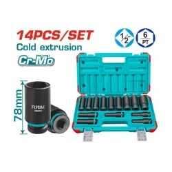 Խորը հարվածային գլխիկների հավաքածու TOTAL THKISD12143L