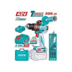 Կոմպակտ անխոզանակ մարտկոցային հարվածային հորատիչ Total TIDLI429982