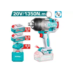 Аккумуляторный ударный гайковерт TOTAL TIWLI201356 Аккумуляторный ударный гайковерт TOTAL TIWLI201356