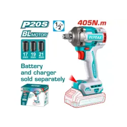 Մարտկոցային հարվածային մանեկապտտիչ TOTAL TIWLI20451