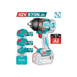 Аккумуляторный ударный гайковерт TOTAL TIWLI42862, 42В Аккумуляторный ударный гайковерт TOTAL TIWLI42862, 42В