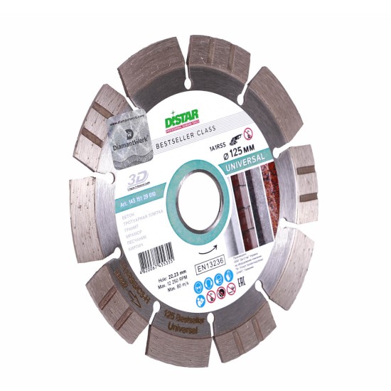 Ալմաստե կտրող սկավառակ  DISTAR 1A1RSS/C3-H 125x2.2/1,4x11x22,23-10